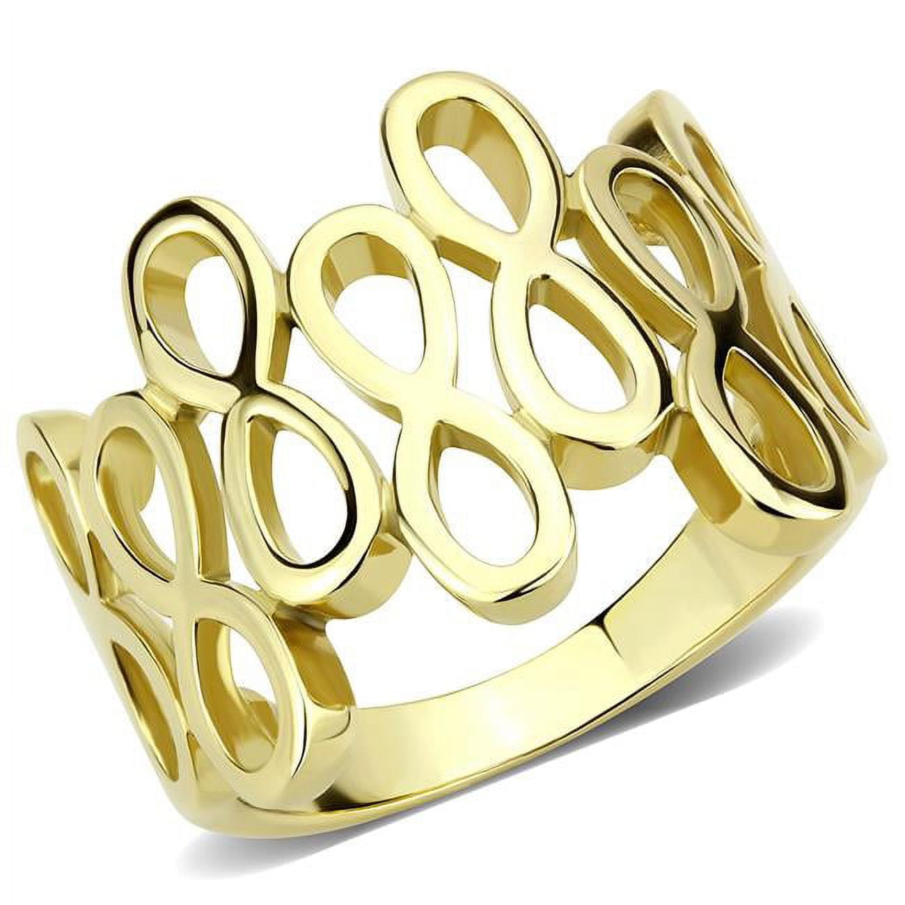 Women IP Gold Stainless Steel Ring with No Stone in No Stone - Size 5