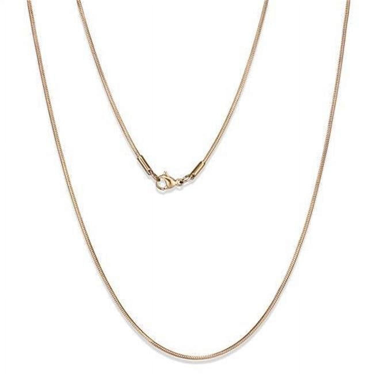 Women IP Rose Gold Stainless Steel Chain with No Stone in No Stone - 18 in.