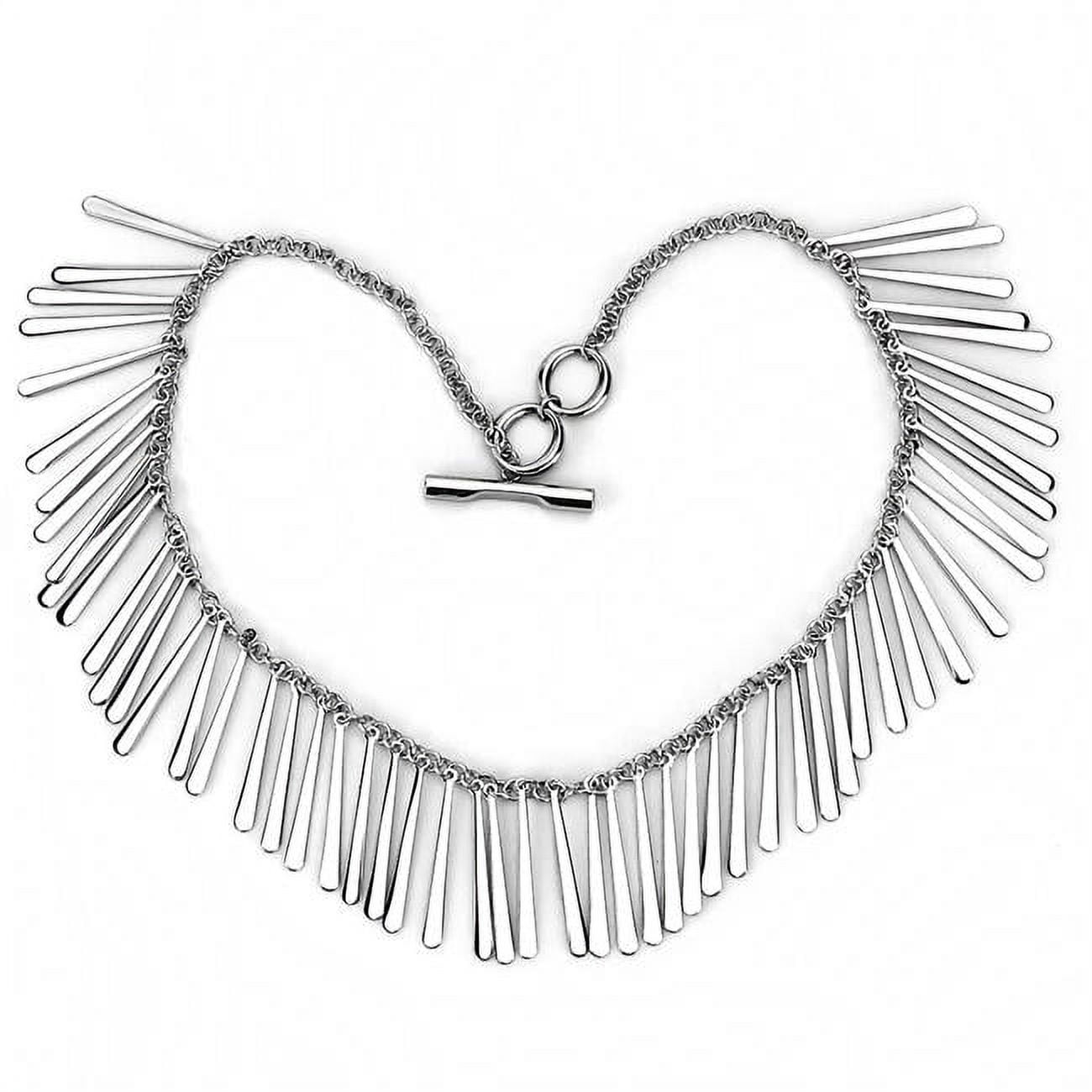 TK3499-18 Women High Polished Stainless Steel Necklace with No Stone in No Stone - 18 in.