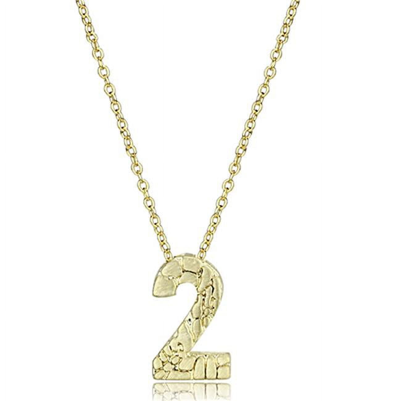 LO3461-16Plus3 Women Flash Gold Brass Chain Pendant with Top Grade Crystal in Clear - 16 & 3 in.