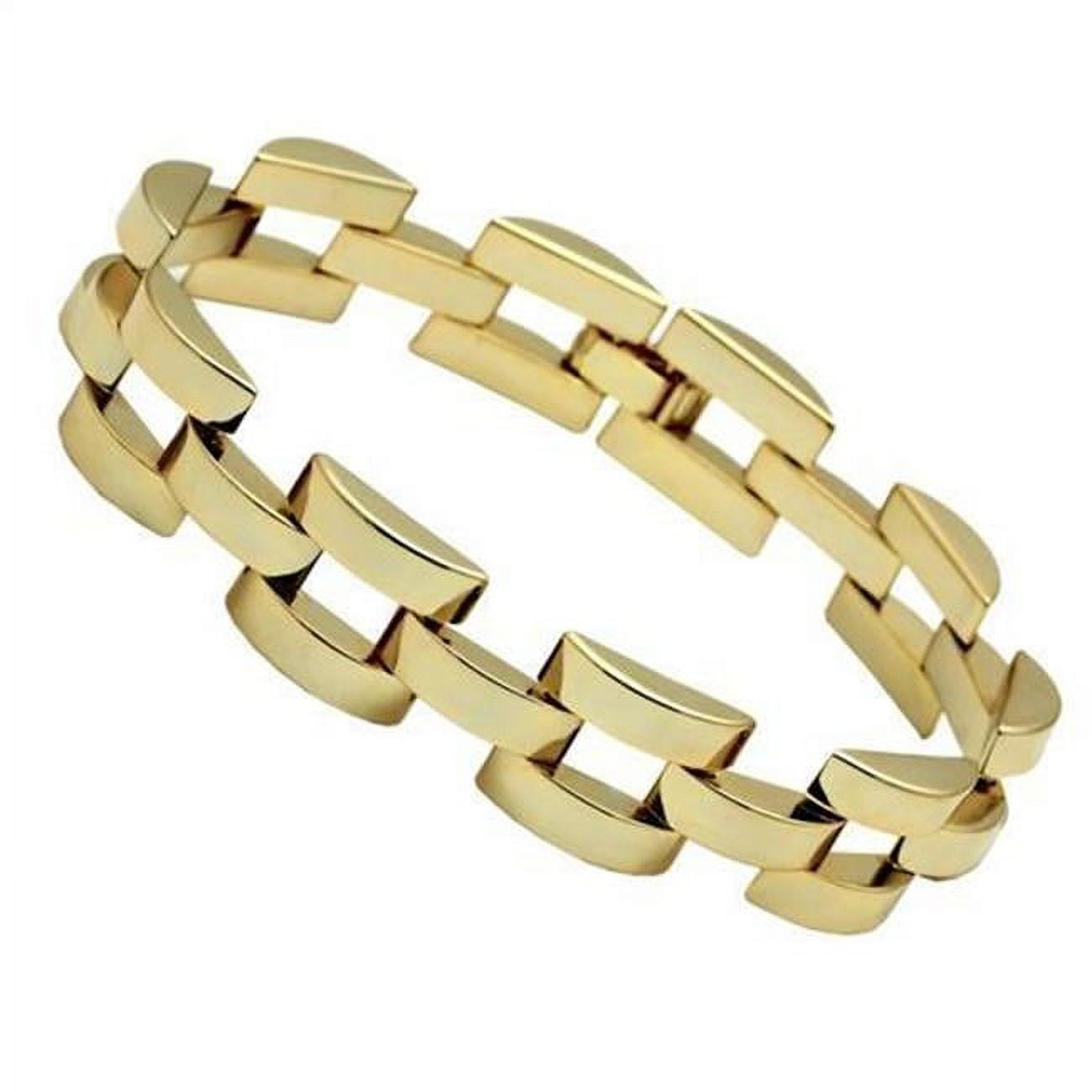 Women Gold Brass Bracelet with No Stone in No Stone - 7.5 in.