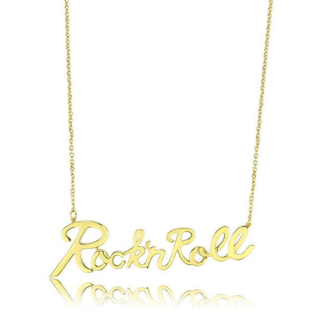 LO4689-16Plus4 Women Flash Gold Brass Necklace with No Stone in No Stone - 16 & 4 in.
