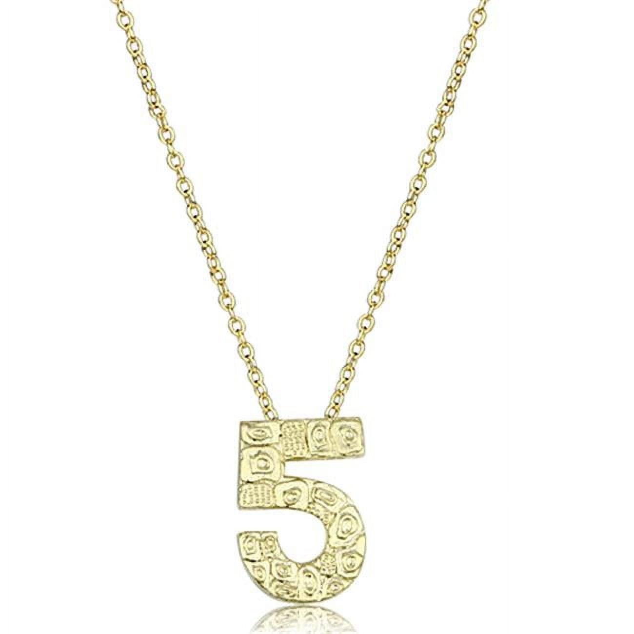 LO3468-16Plus3 Women Flash Gold Brass Chain Pendant with Top Grade Crystal in Clear - 16 & 3 in.