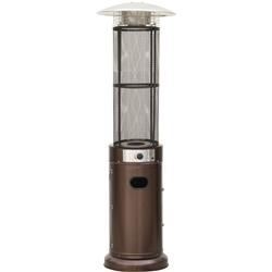 Han031brcl 7 Ft. 34000 Btu Cylinder Flame Glass Patio Heater Propane Hammered Bronze