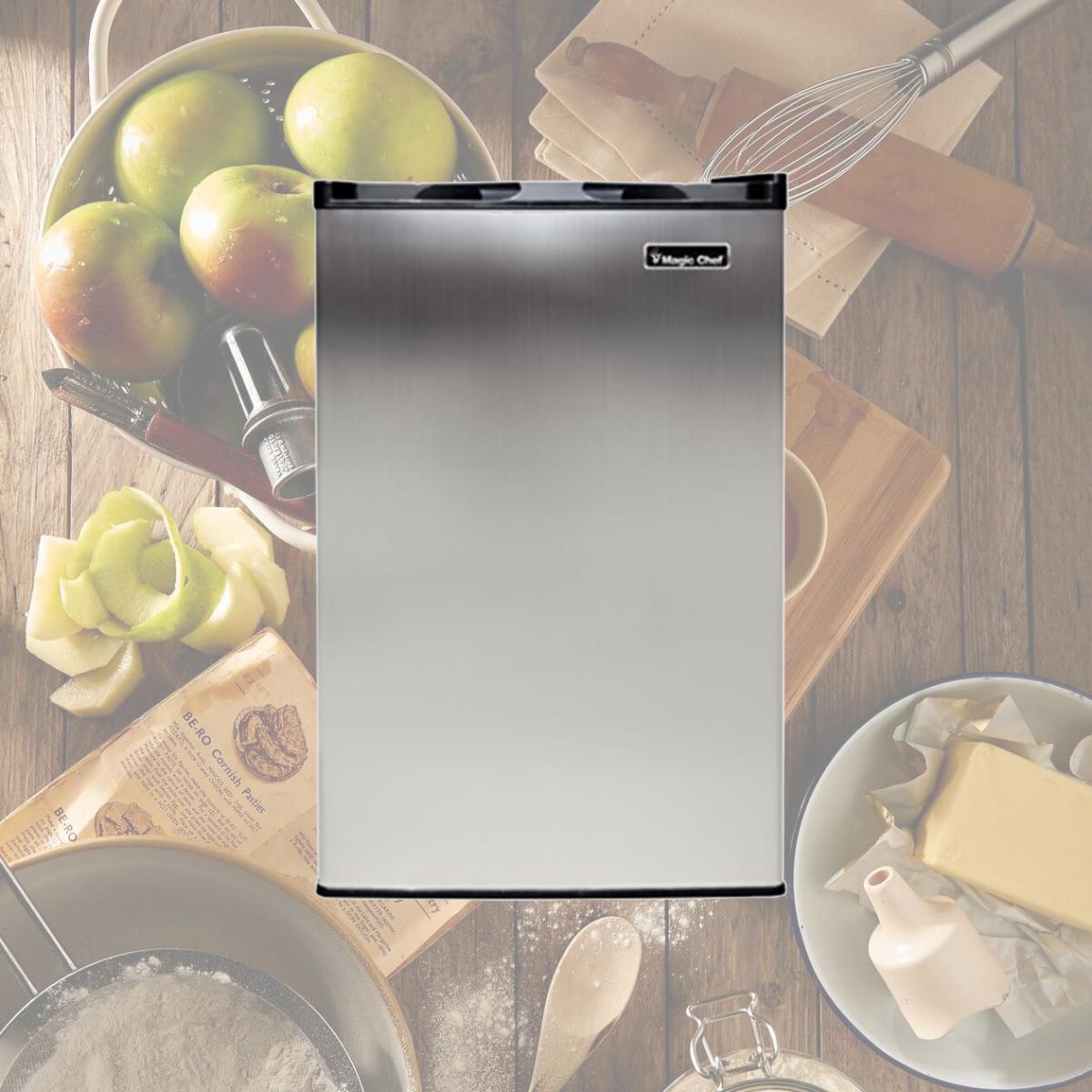 Picture of Magic MCUF3S2 3.0 cu ft. Upright Freezer Stainless Steel Look