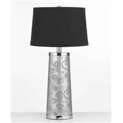 8622-tl-2-kit Paisley Table Lamp, Silver - 2 Piece
