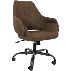 Hoc0001 17.75-20.75 In. Everson Gas Lift Wheeled Office Chair, Chocolate