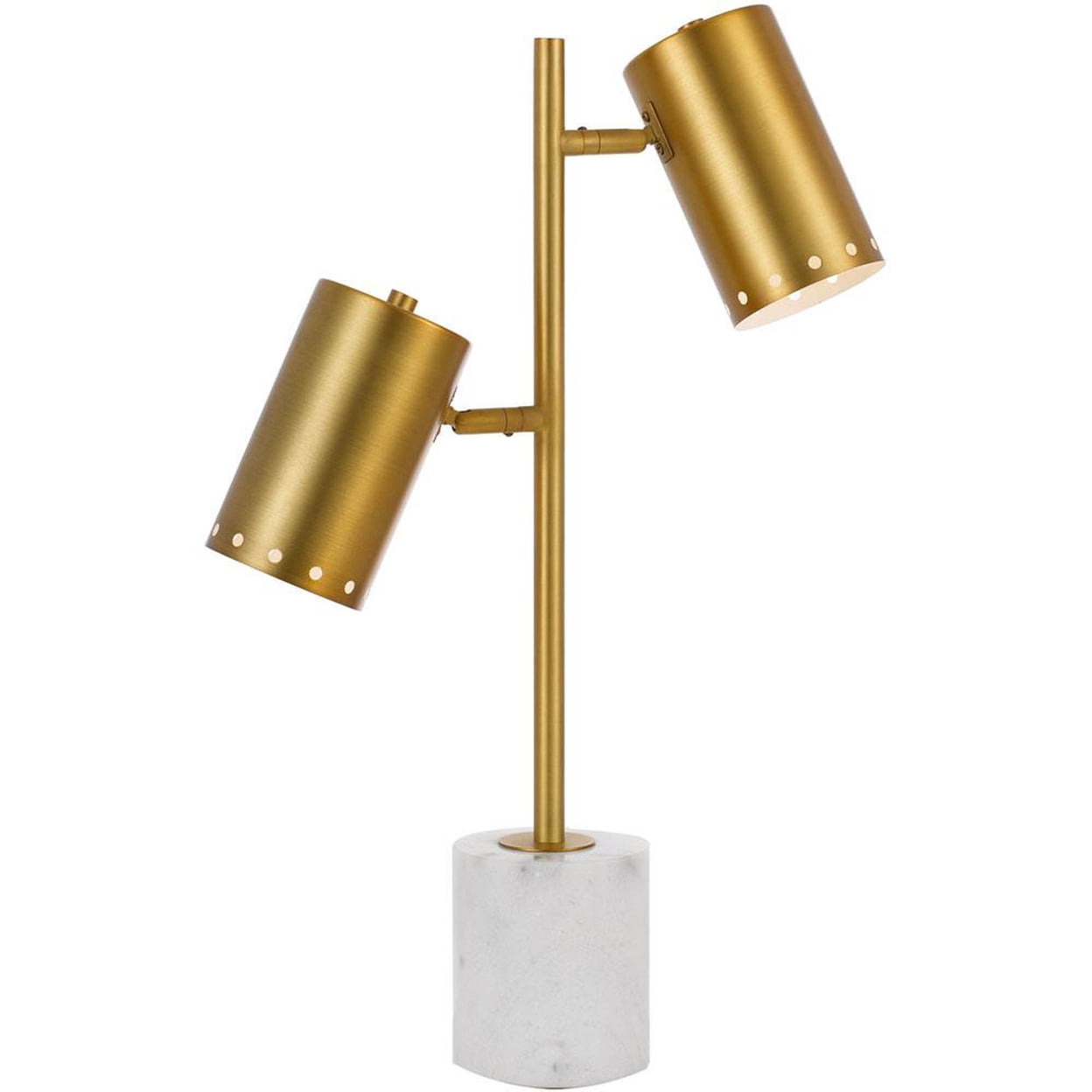 9146-tl Derry Two-light Table Lamp, Brushed Brass
