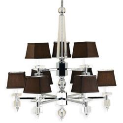 6760-9hm 3 Ft. 9-light Chandelier, Chocolate Shades