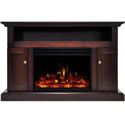 Cam5021-2mahlg3 Sorrento Electric Fireplace Heater With 47 In. Mahogany Tv Stand Enhanced Log Display, Multi Color Flames & Remote Control