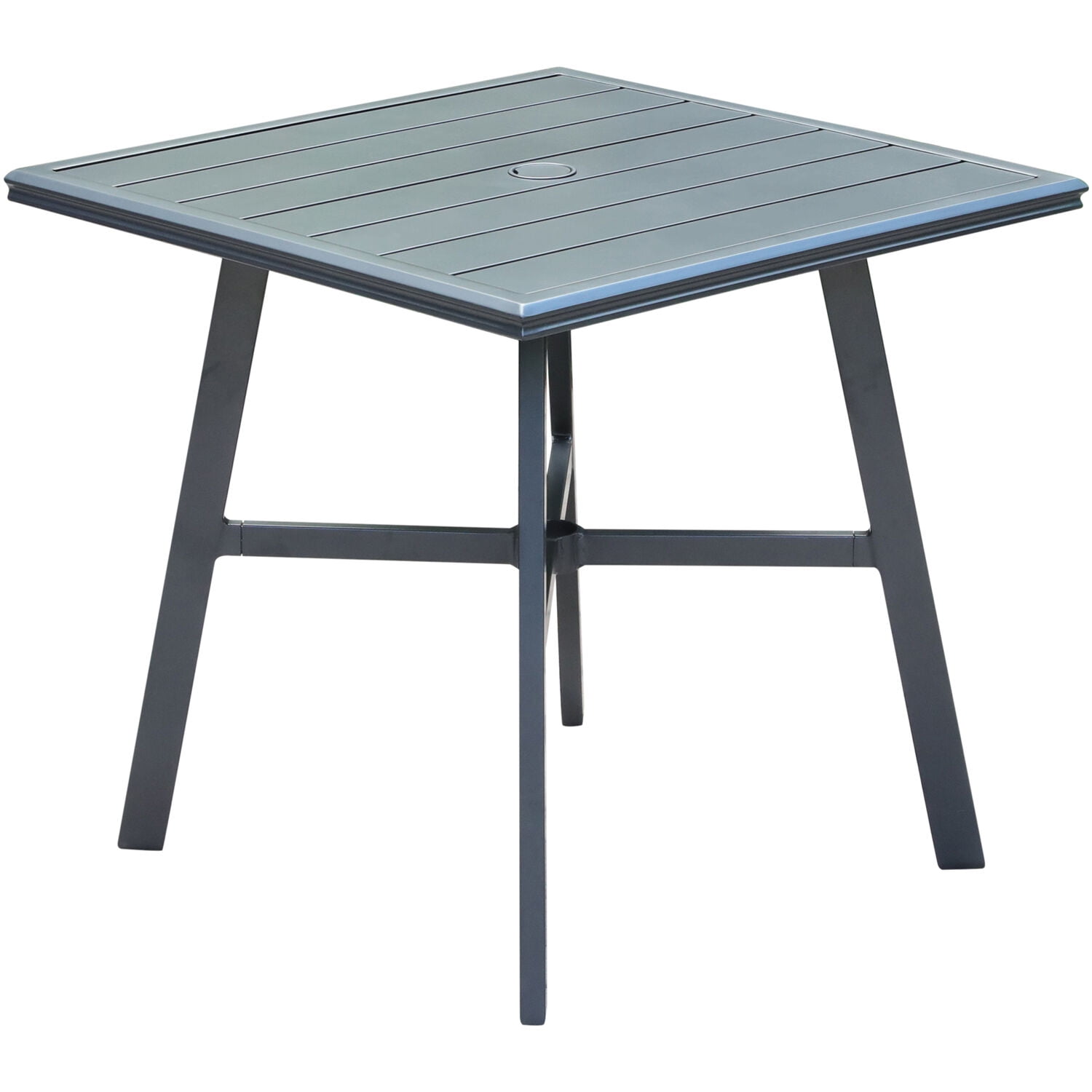 Hancmdntbl-30sl All-weather Commercial-grade Aluminum 30 In. Square Slat-top Bistro Table