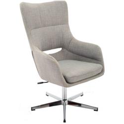 Hoc0009 Carlton Wingback Stationary Office Chair With Chrome Base, Taupe