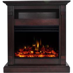 Cam3437-1mahlg3 34 In. Electric Fireplace Heater With Mahogany Mantel