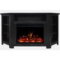 Cam5630-1coflg3 56 In. Electric Fireplace Heater With Corner Tv Stand, Black