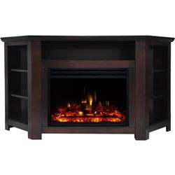 Cam5630-1mahlg3 56 In. Electric Fireplace Heater With Corner Tv Stand, Mahogany