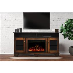 Cam6022-1wallg3 59 In. Electric Fireplace Heater With Tv Stand, Walnut