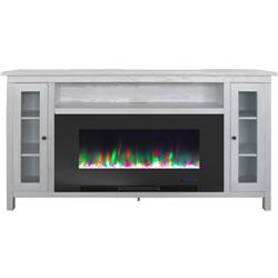 Cam6938-1wht 70 In. Electric Fireplace Tv Stand, White