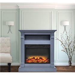 Cam3437-1sbllg2 Sienna Fireplace Mantel With Logs & Grate Insert - 33.9 X 10.4 X 37 In.