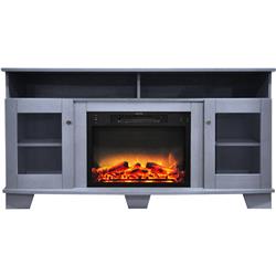 Cam6022-1sbllg2 Savona Fireplace Mantel With Logs & Grate Insert - 59.1 X 17.7 X 31.7 In.