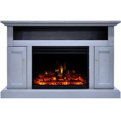 Cam5021-2sbllg3 Electric Fireplace Heater With 47 In. Blue Tv Stand