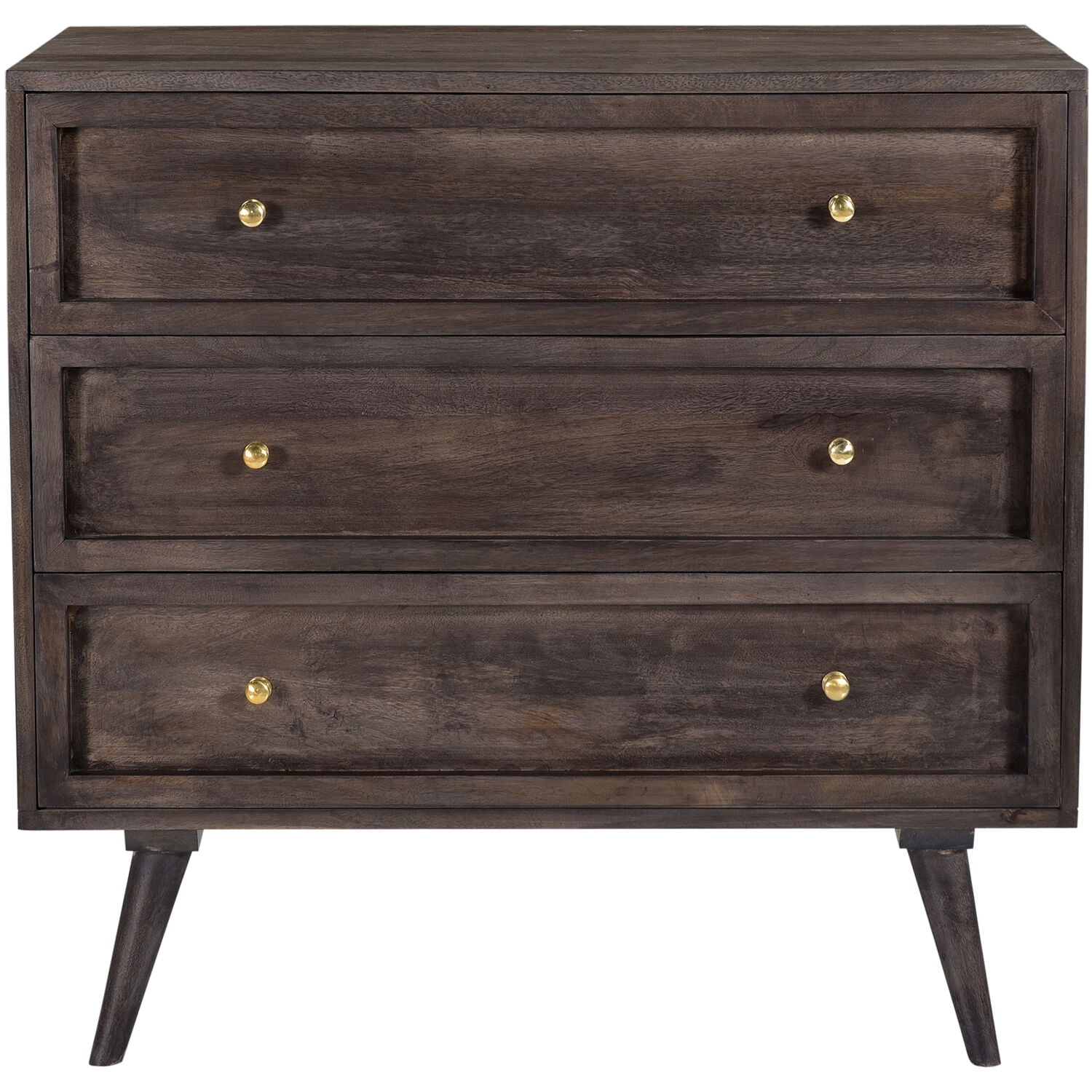 Cmf 988009-gry Parkview Mango Wood 3-drw Chest Wood Front Drawers