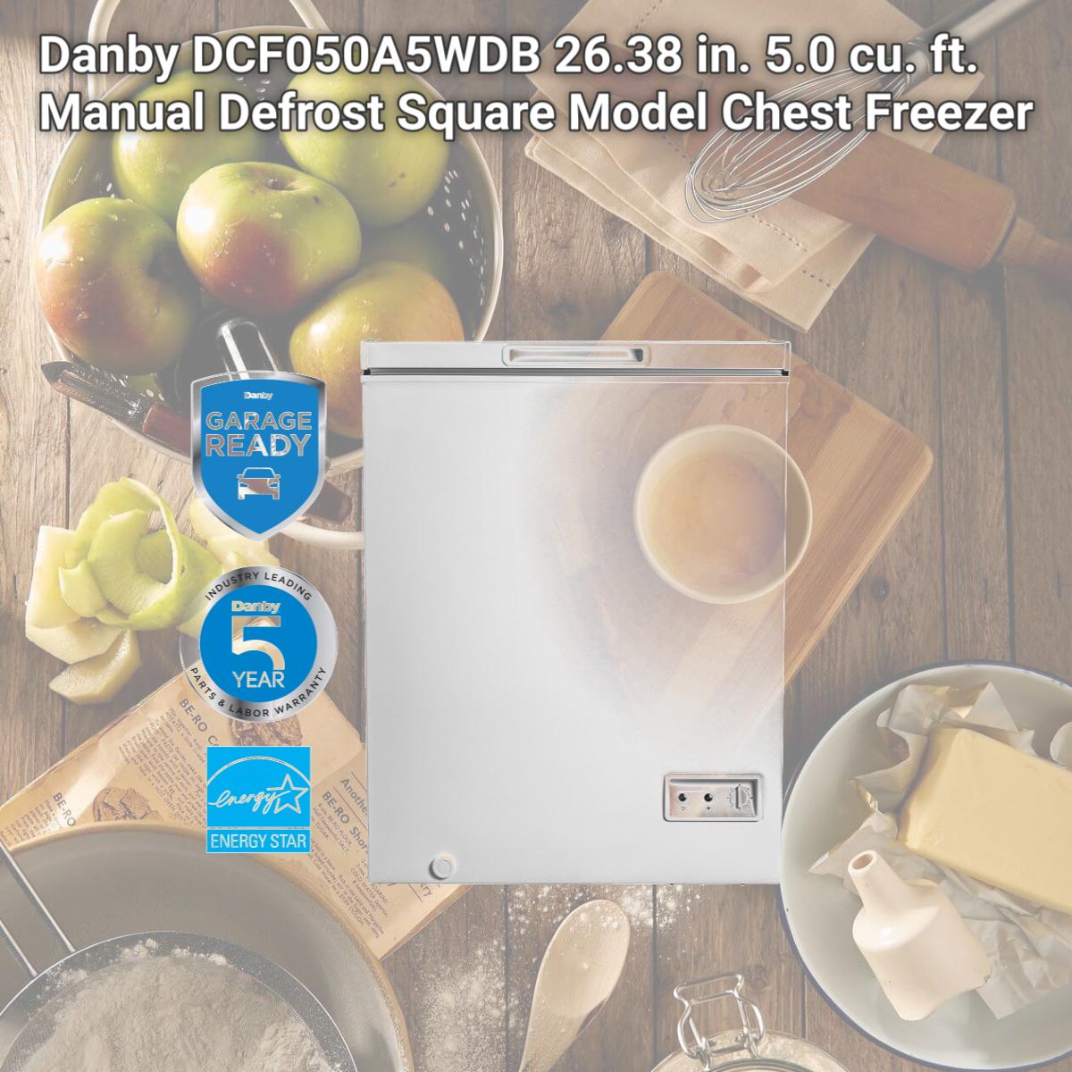 Picture of Danby DCF050A5WDB 26.38 in. 5.0 cu. ft. Manual Defrost Square Model Chest Freezer