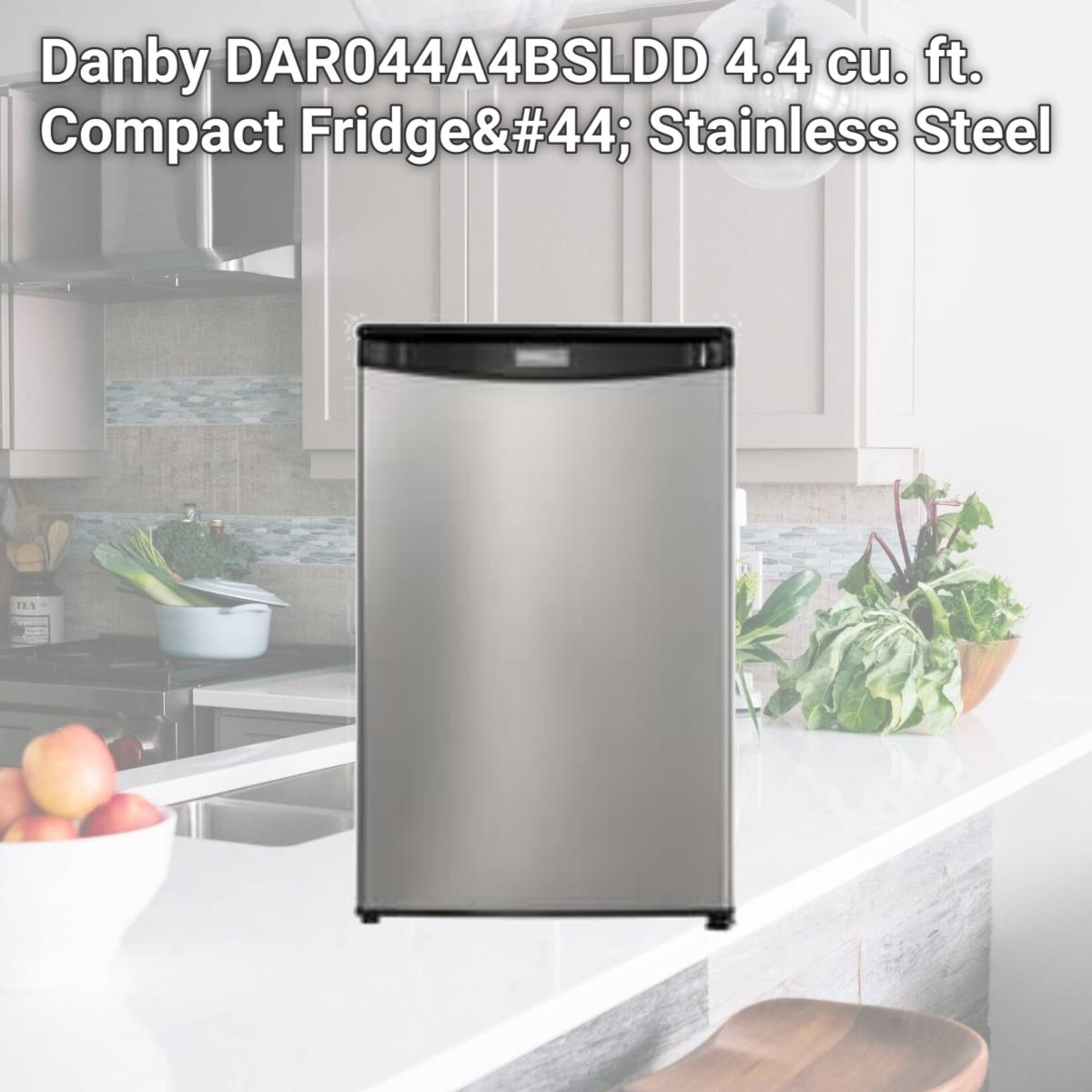 Picture of Danby DAR044A4BSLDD 4.4 cu. ft. Compact Fridge, Stainless Steel