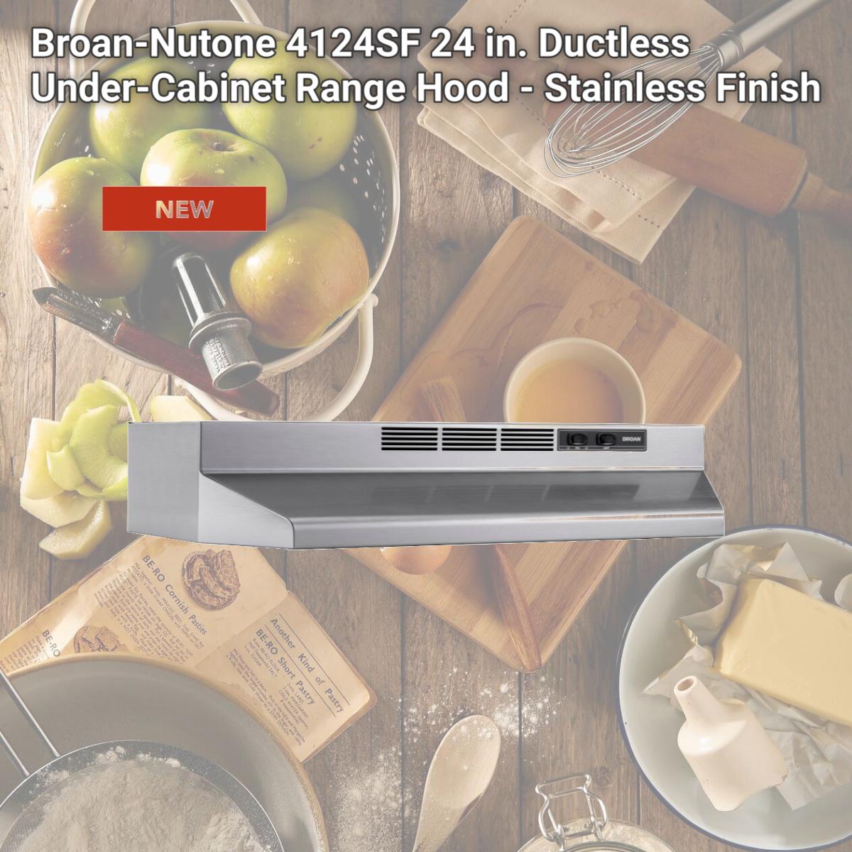 Picture of Broan-Nutone 4124SF 24 in. Ductless Under-Cabinet Range Hood - Stainless Finish