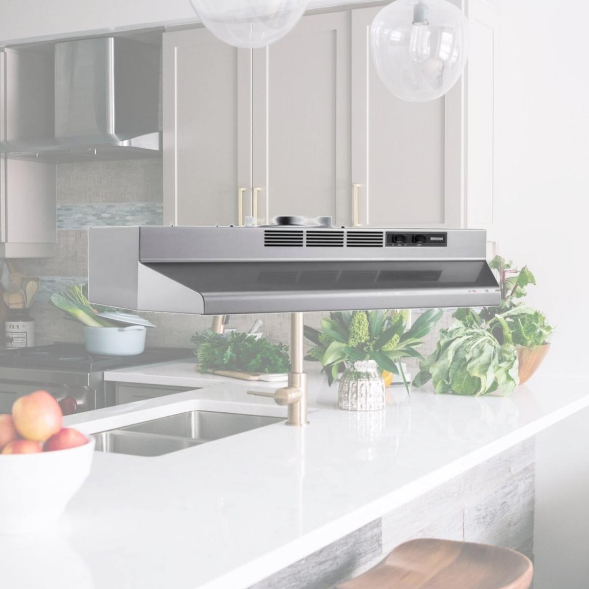 Picture of Broan F4036SF 36 in. Convertible Under-Cabinet Range Hood 230 Max Blower CFM, Stainless Finish