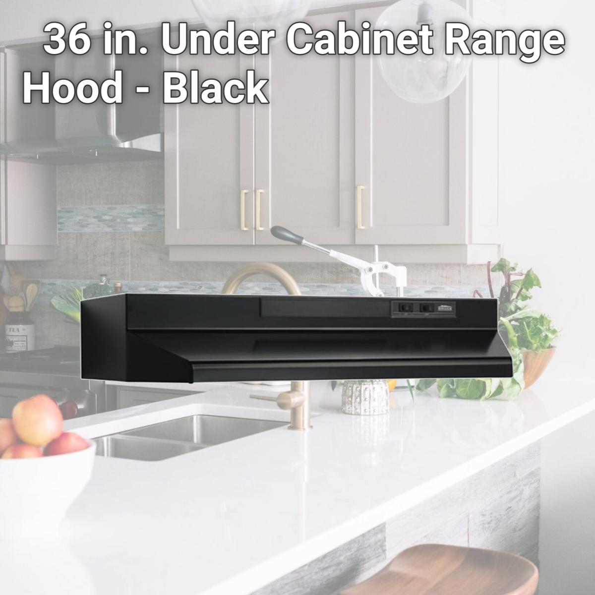 Picture of Broan F403623 36 in. Under Cabinet Range Hood - Black