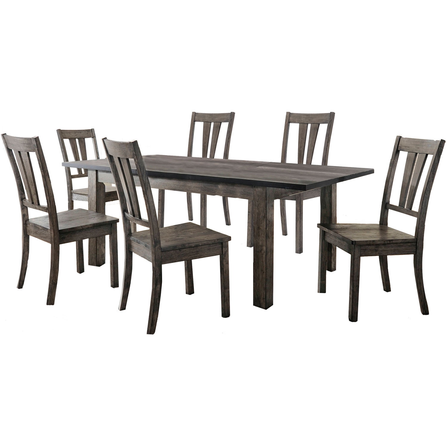 99001-wd7pc1-wg 30 X 78 X 42 In. Drexel Dining Table With 6 Wood Side Chairs, 6 Piece