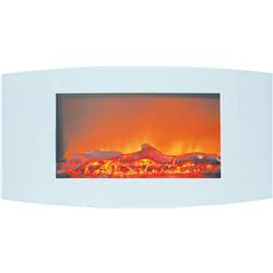 Cam35wmef-2wht 35 In. Wall Mount Electronic Fireplace, Two White
