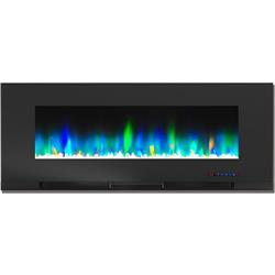 Cam50wmef-1blk 50 In. Color Changing Wall Mount Electric Fireplace, Black
