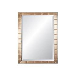 92229 28 X 34 In. Christopher Series Wall Mirror With Striped Frame Accents, Silver