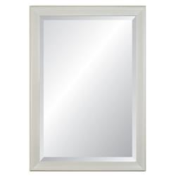 27398 27 In. Lakeside Beveled Glass Wall Mirror, White