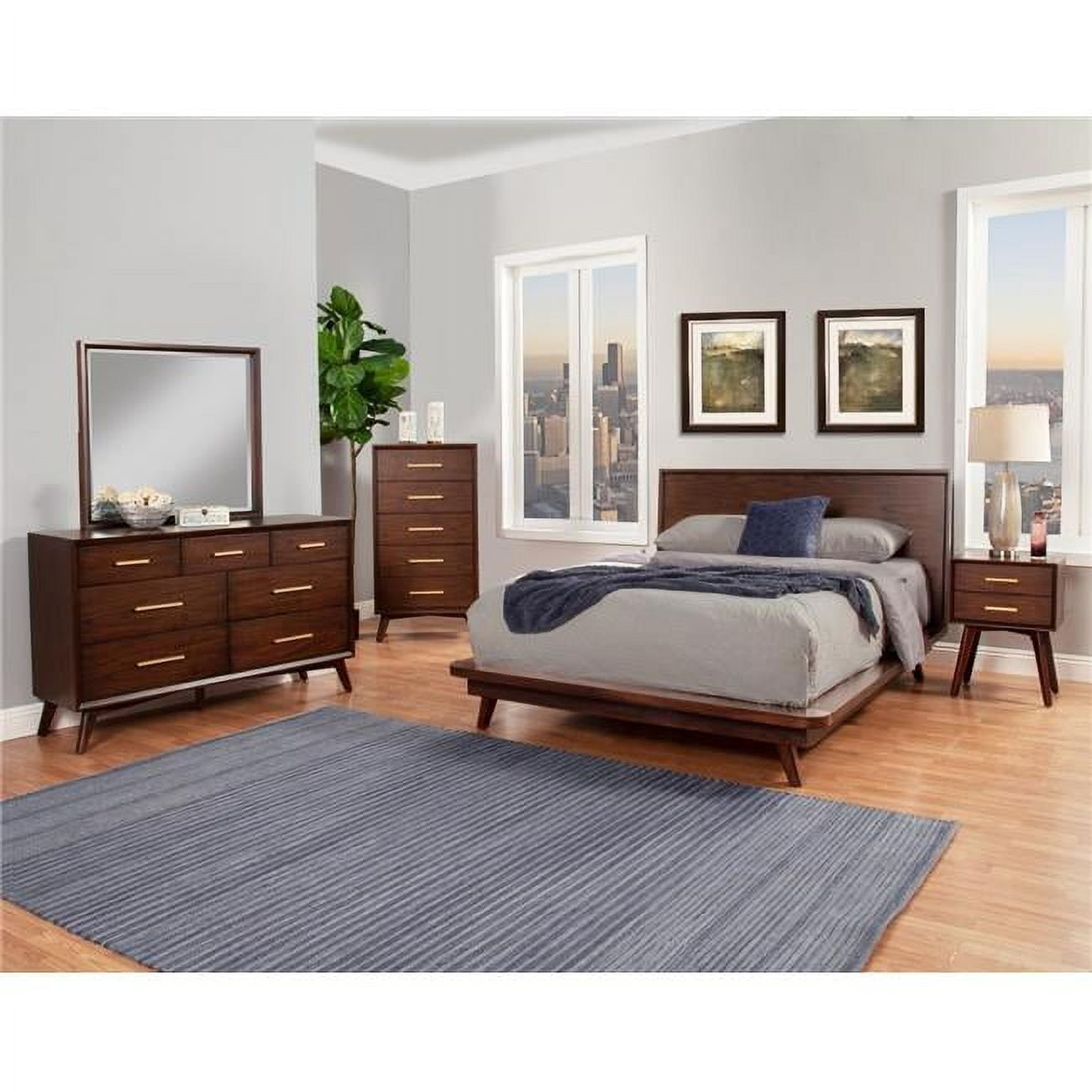 Gramercy 5 Drawer Chest, Walnut