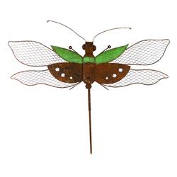 Alpine Corp Mcc408gn Dragonfly Hanging Wall Decor - Metal, Green