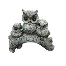 Alpine Corp Qwr442 Owl Family Welcome Statue
