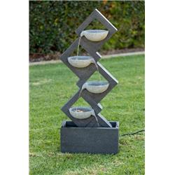 Alpine Corp Gil1642 Calming Four Tiered Wall Fall Fountain