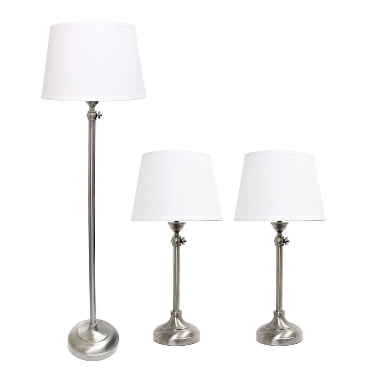 Alltherages Lc1017-bsn Elegant Designs Adjustable Lamps - Brushed Nickel, Pack Of 3