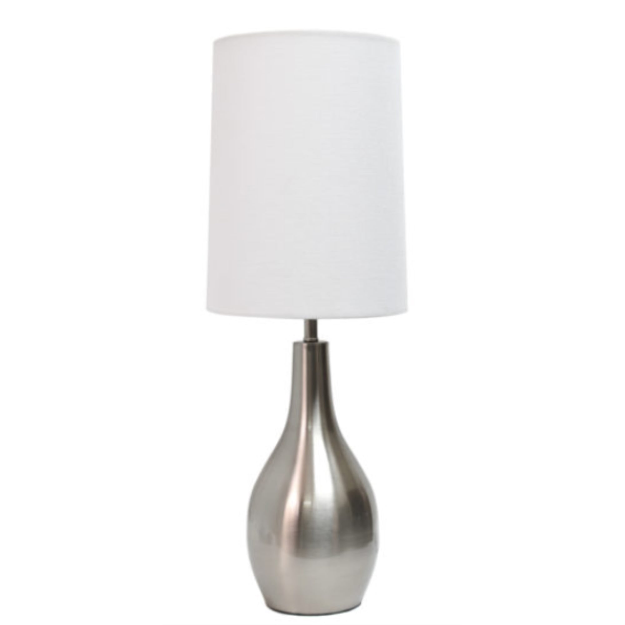 Lt3303-bsn 1 Light Tear Drop Table Lamp, Brushed Nickel
