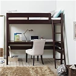Dorel Asia Da6580 Dorel Living Harlan Loft Bed With Desk, Espresso