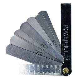 Powerbuilt® 9 Blade Feeler Gauge And Ruler - 648514