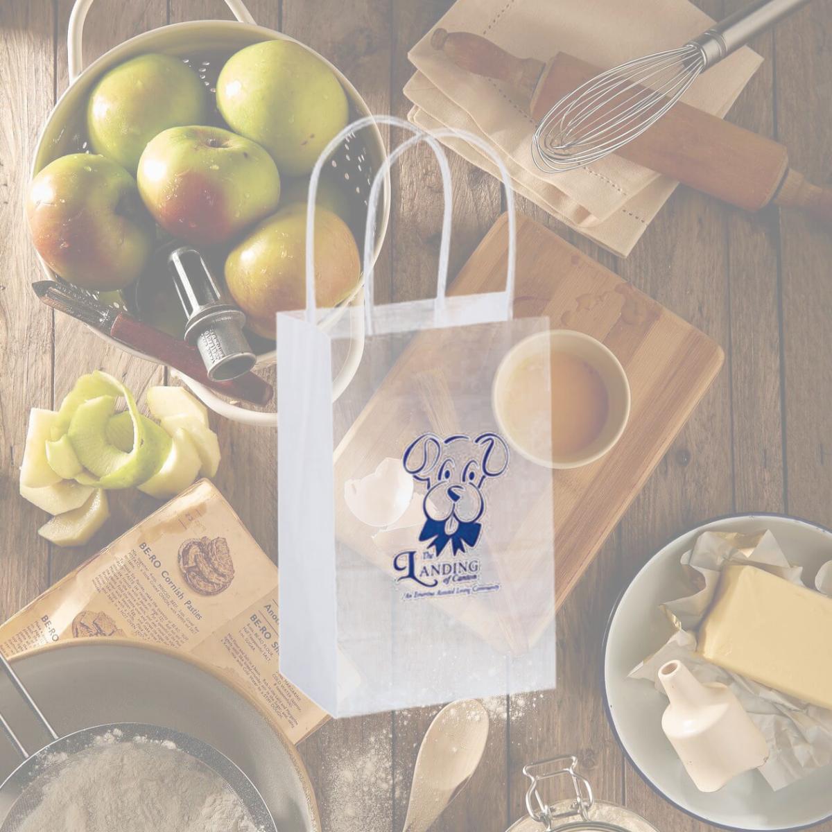 Picture of AAB 1W538 Kraft Paper Shopping Bag in White - Pack of 250