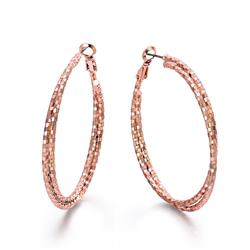 E-vns025 Rose Gold Hoop Earrings