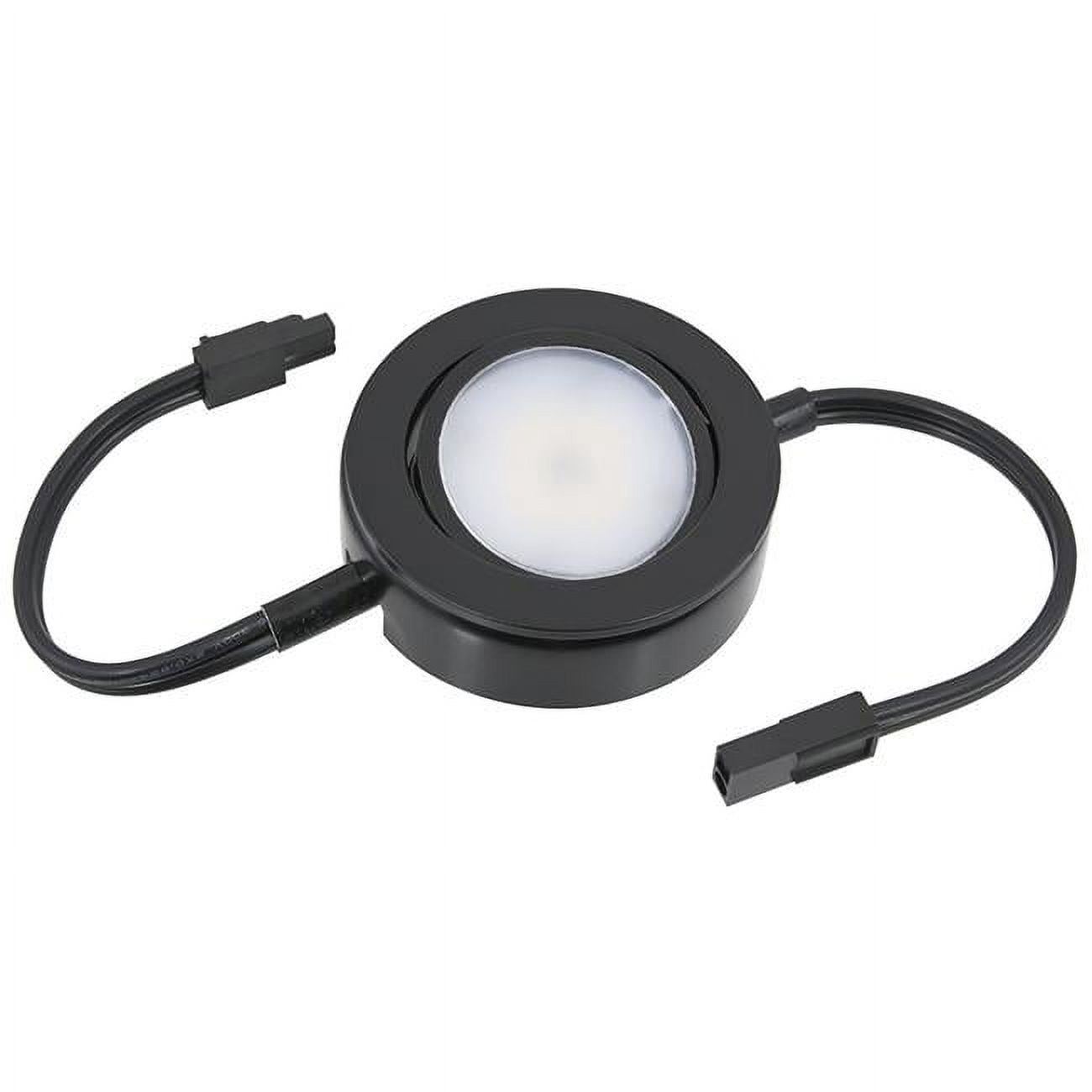 Americanlighting Mvp-1-bk-b Dimmable Led Puck Light With 6 In. Lead Wire, 6 In. Tail Wire & Mounting Screws - 120 V Ac, 4 Watt - Black