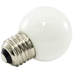 Americanlighting Pg50f-e26-wh Dimmable Led Globe Light Bulbs - Frosted Glass, 1.4 Watt - 120 V, 5500k - White