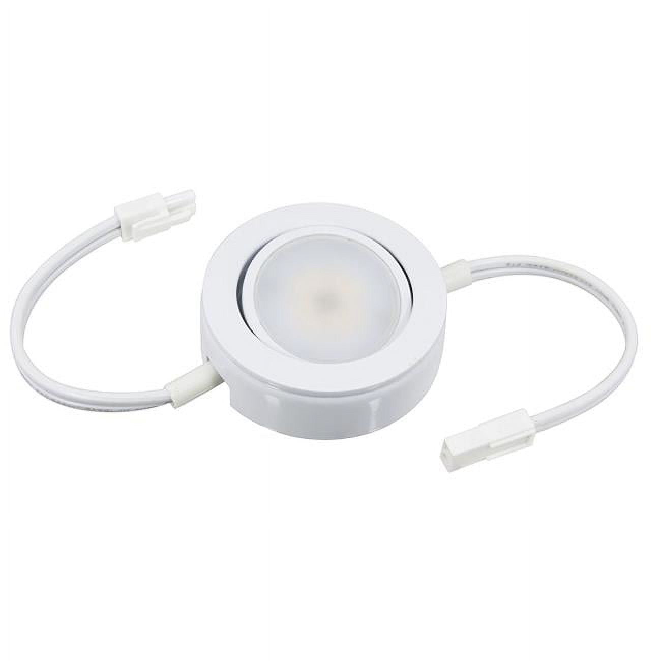 Dimmable Led Puck Light With 6 In. Lead Wire, 6 In. Tail Wire & Mounting Screws, 120 V Ac, 4 Watt - White