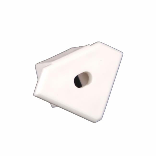 Pe-aa45-feed End Cap With Wire Feed Hole In White Plastic