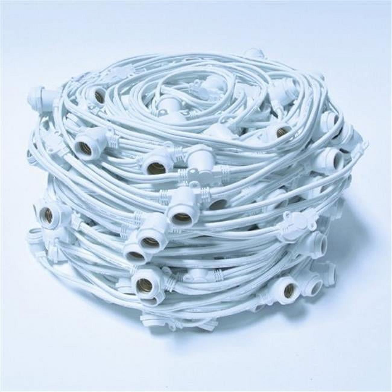 Ls-i-15-wh 330 Ft. Commercial Grade Light String With Base Sockets - White